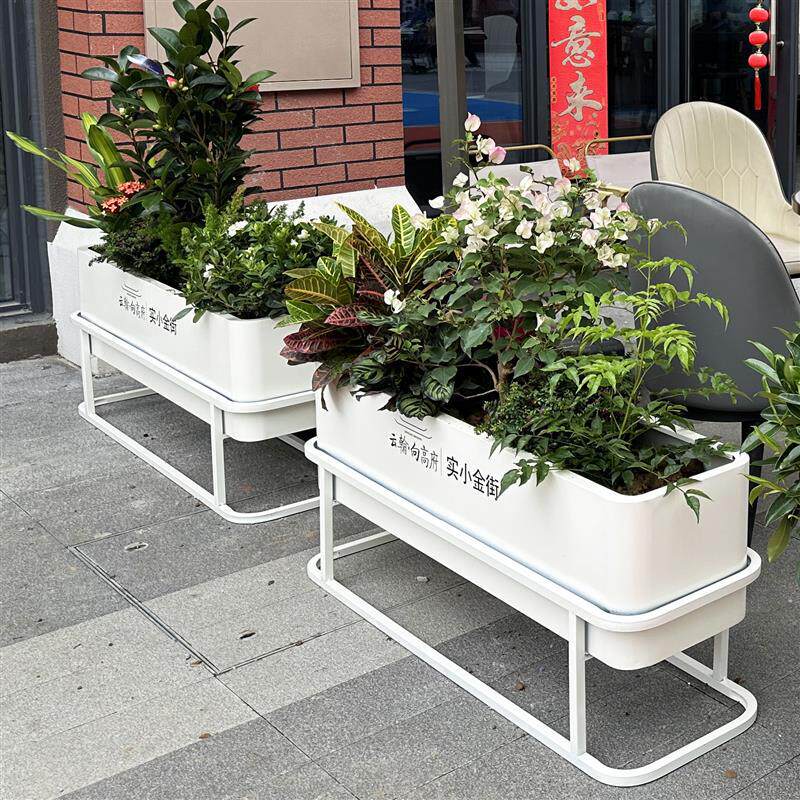 户外金属花箱组合售楼部街道花架