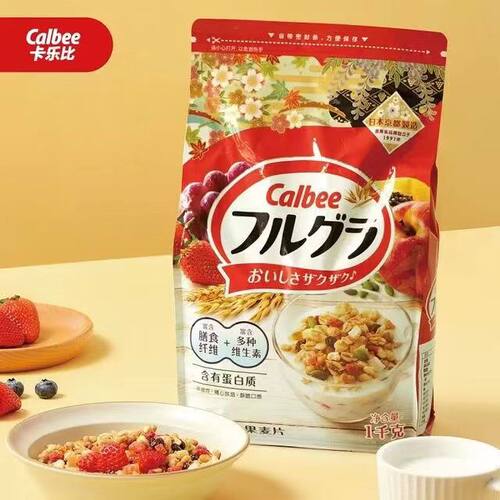 山S姆M代购日本进口CALBEE富果乐原味水果麦片1000g即食酥脆香