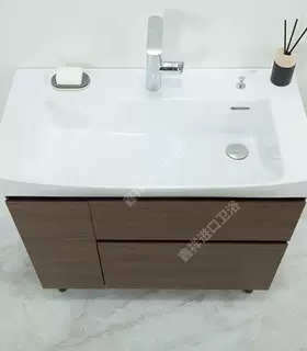 TOTO浴室柜落地柜100公分洗脸化妆柜LBEA100MD/MW深木纹