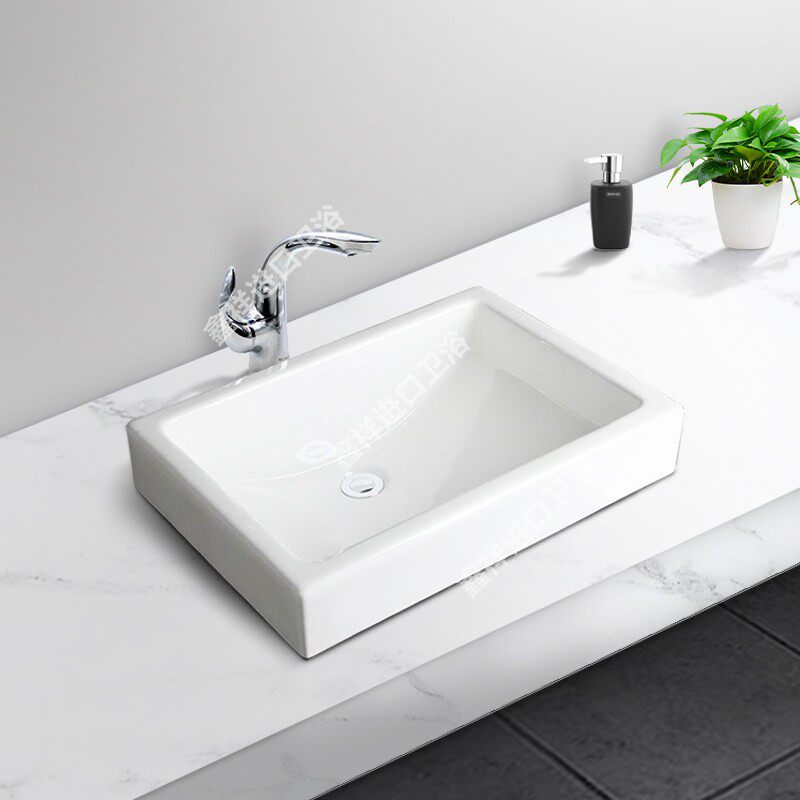 科勒正品 拉蒂纳 K-9220T-0 21&rdquo;长方形时尚脸盆 台盆 台上盆