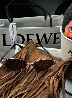 美式复古银框椭圆形太阳镜女潮大框圆脸显脸小众设计时尚墨镜男