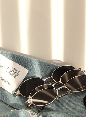 酉事复古老钱风圆框太阳镜男潮简约个性高级感遮阳墨镜女防紫外线