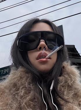 骑行墨镜女潮大框黑色太阳镜