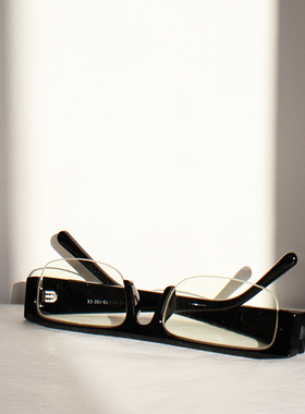 李沁同款黑色半框复古眼镜男女款潮中古风素颜凹造型装饰平光眼镜