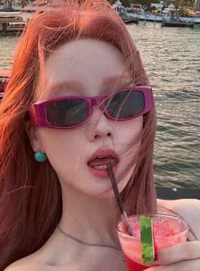 yk2夏季网红方形墨镜多巴胺个性