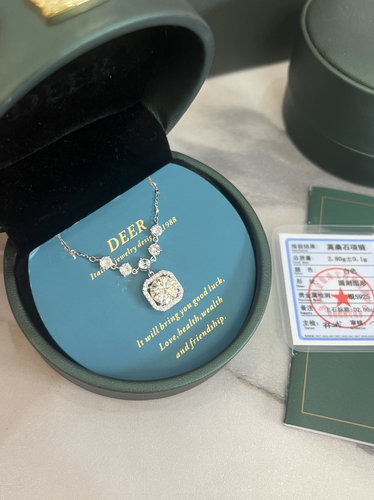 莫桑石钻纯银项链女轻奢小众高级感 送闺蜜生日礼物情人节送女友