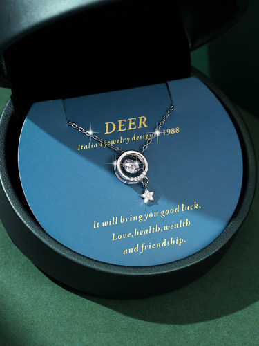 DEER JREAMS心跳动设计师999足银纯银项链锁骨链女朋友闺蜜礼物