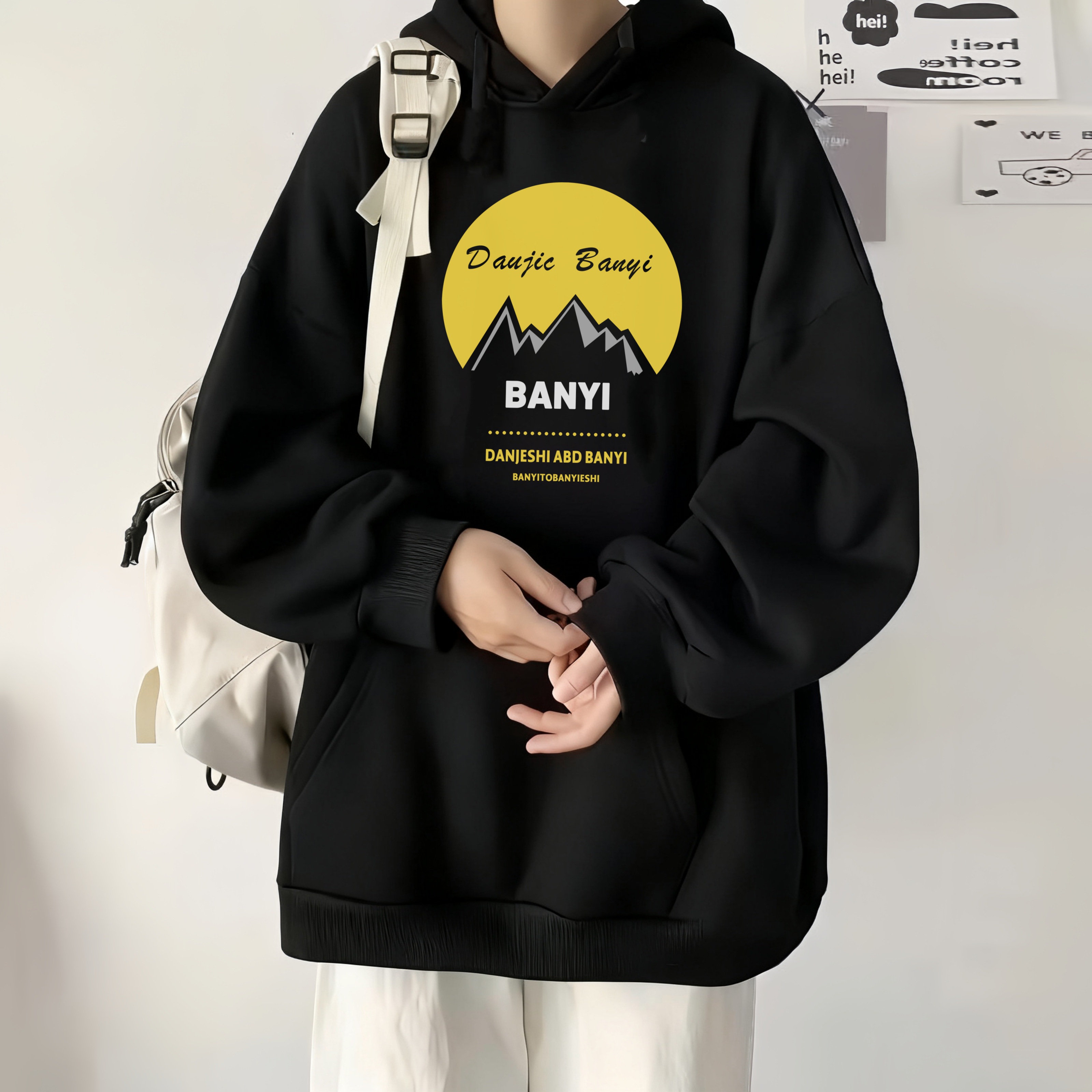 连帽卫衣男孩春秋季2025新款潮牌宽松休闲外套青少年学生大码上衣