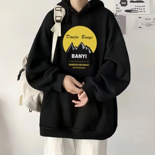 上衣 潮牌宽松休闲外套青少年学生大码 连帽卫衣男孩春秋季 2025新款