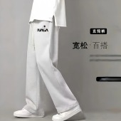宽松男夏季 胖子运动裤 薄款 高街直筒阔腿长裤 宽松加肥加大美式 大码