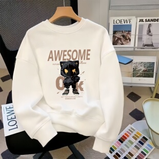 卫衣男款春秋款2026新款潮流潮牌帅气无帽百搭宽松青少年学生衣服