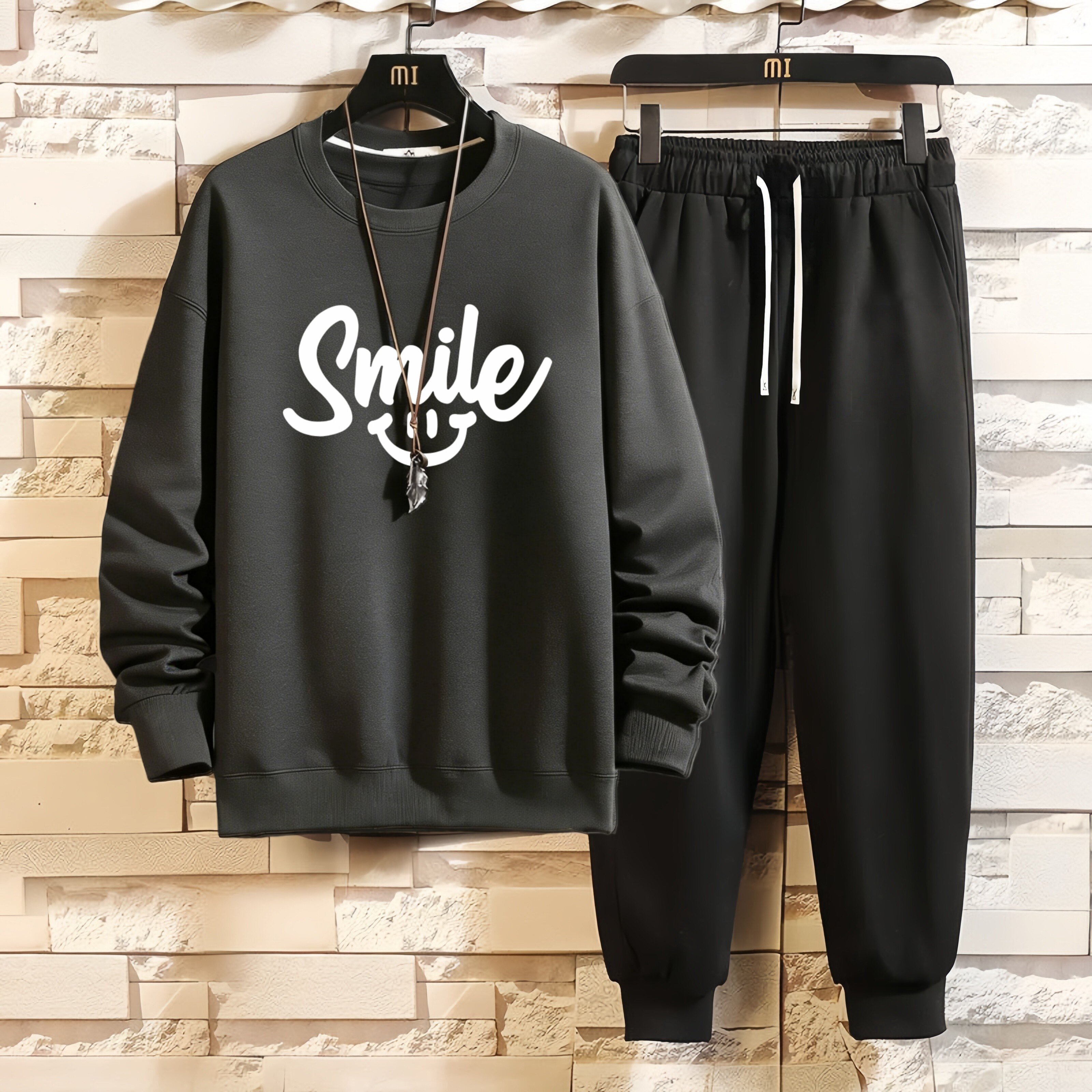 春秋季16青少年卫衣男孩12圆领运动套装15休闲高初中学生男装14岁