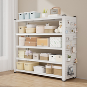 洞洞板置物架货架多层落地家用仓储角钢收纳架客厅地下室储物架