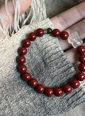 新中式本命年朱砂手串男女款民族风新年饰品礼物招财转运手链diy