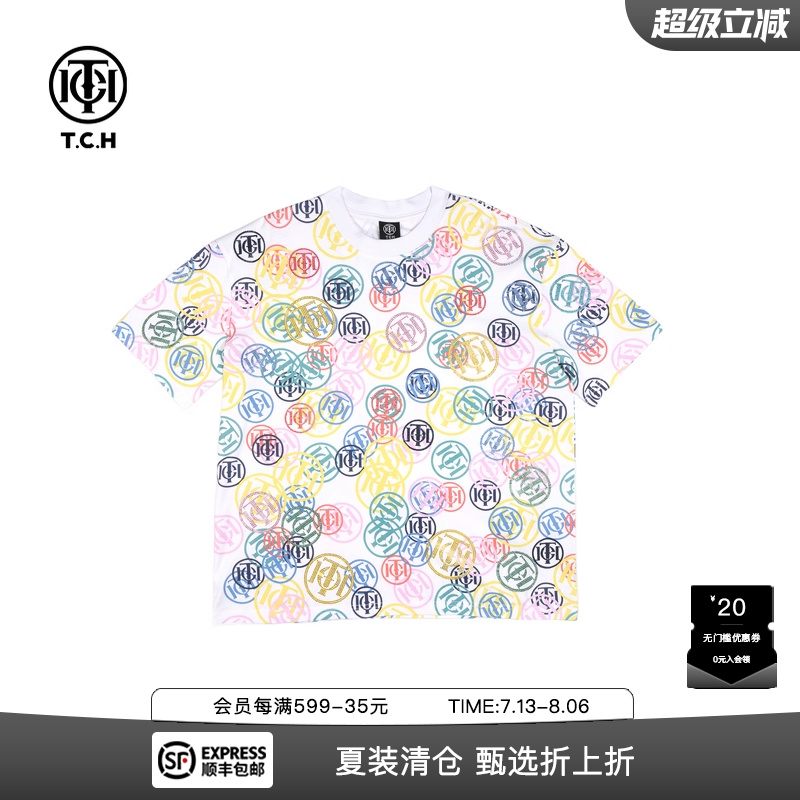 TCH2024夏新款烫钻潮牌T