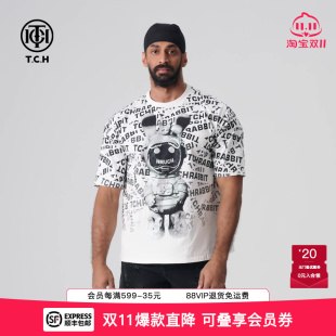 T恤男女同款 TCH潮牌2025夏季 百搭圆领短袖 个性 T72B106151 新款