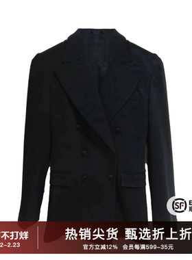 TCH25春秋时尚翅膀烫钻黑色气质休闲简约西服外套T69C04E6010