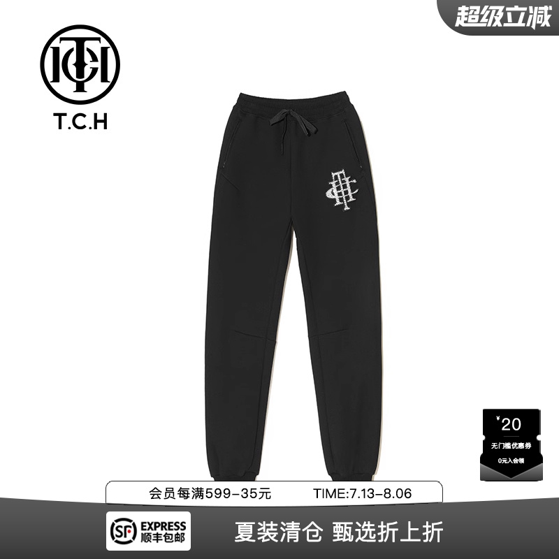 TCH潮牌大C长裤大字母烫钻休闲卫裤商场同款T66A208131