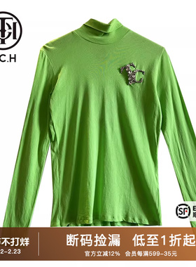 TCH潮牌烫钻绿色打底衫T21408C2003