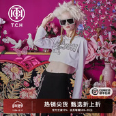 TCH潮牌新款 T66B116001 圆领衫 烫钻时尚 休闲潮流百搭短款
