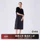 连衣裙女休闲时尚 TCH24早秋新款 轻奢重工短袖 烫钻裙子T72C306071