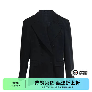 翅膀烫钻黑色气质休闲简约西服外套T69C04E6010 TCH25春秋时尚