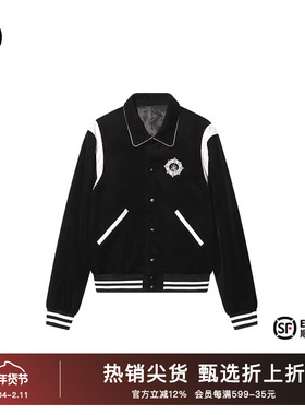 TCH/轻奢潮牌秋冬新款拼色时尚修身翻领外套夹克T69D166013