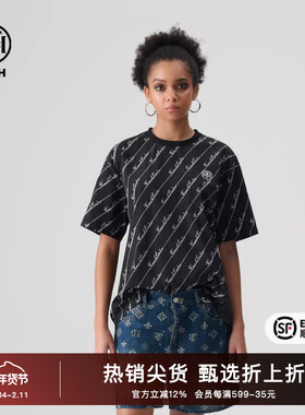TCH潮牌2025夏新轻奢烫钻休闲宽松T恤半袖男女同款T72B106189
