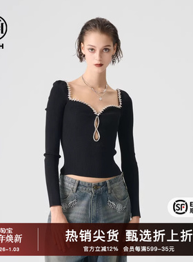 TCH潮牌2025新针织衫女高级短款气质显瘦手工系列T72A098005