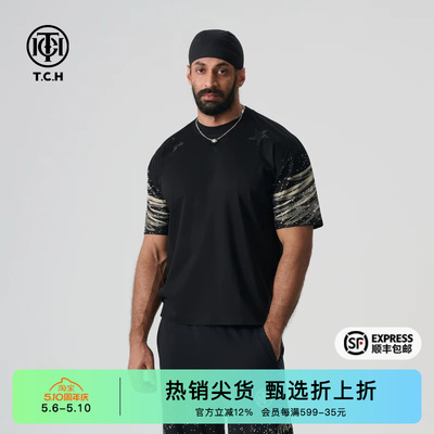 时尚休闲百搭烫钻圆领短袖T恤
