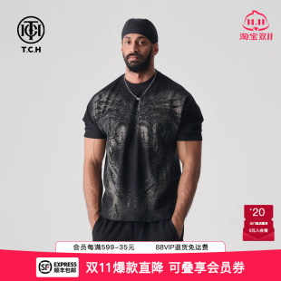 T恤男女同款 烫钻短袖 T72B106082 新款 TCH潮牌轻奢2025秋夏季