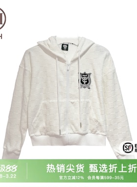 TCH潮牌轻奢烫钻休闲宽松拉链衫2024夏季新款T69B17E6020