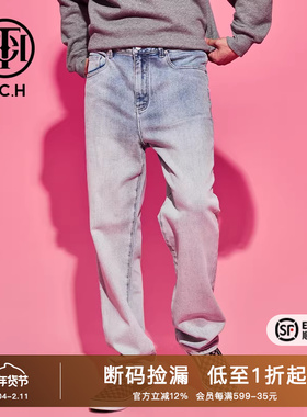 TCH潮牌个性修身设计休闲牛仔裤2025秋冬新款舒适时尚T69D208010