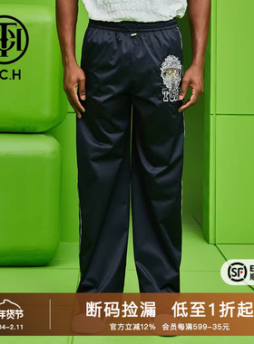 TCH/轻奢潮牌大C长裤烫钻字母阔腿秋季新款男女T69A206026