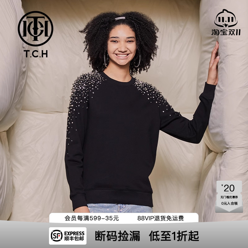 烫钻时尚设计感街头保暖卫衣