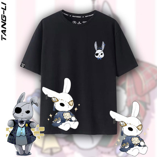 本动漫周边黑执事彼得兔纯棉短袖T恤休闲印花男女生夏季宽松上衣