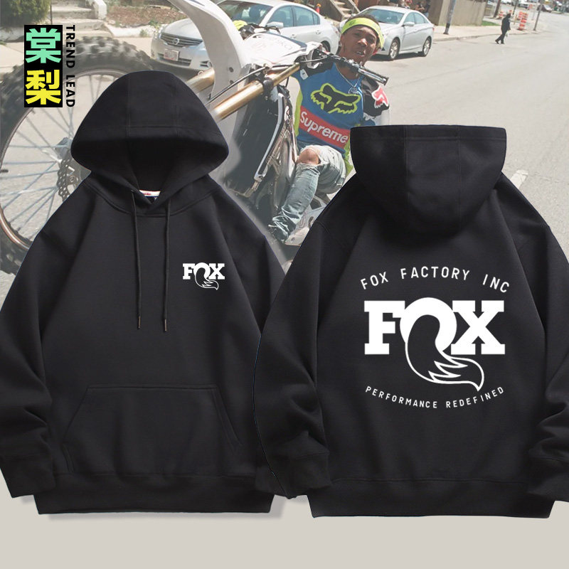 Foxracing连帽卫衣潮流宽松好看