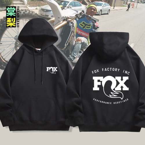 Foxracing连帽卫衣潮流宽松好看