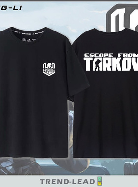 逃离塔科夫usec游戏周边纯棉短袖t恤男夏季宽松百搭半袖上衣服潮