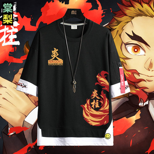 鬼灭之刃动漫周边短袖青少年