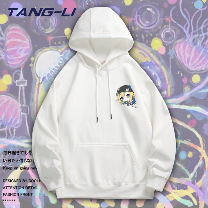 夜晚的水母不会游泳连帽卫衣