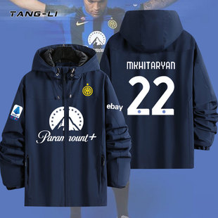 国际米兰2324主场球衣巴雷拉劳塔罗连帽冲锋衣夹克三合一春秋外套