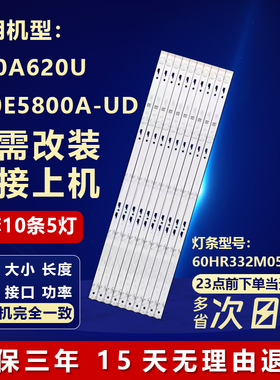 适用TCL D60A620U L60E5800A-UD液晶电视背光灯条60HR332M05A0 V3