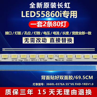 全新原装长虹LED55860i电视灯条