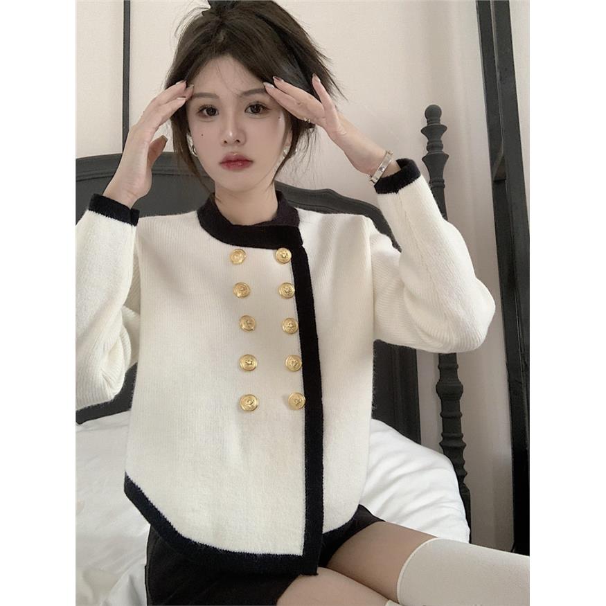 2763#小香风不规则针织开
