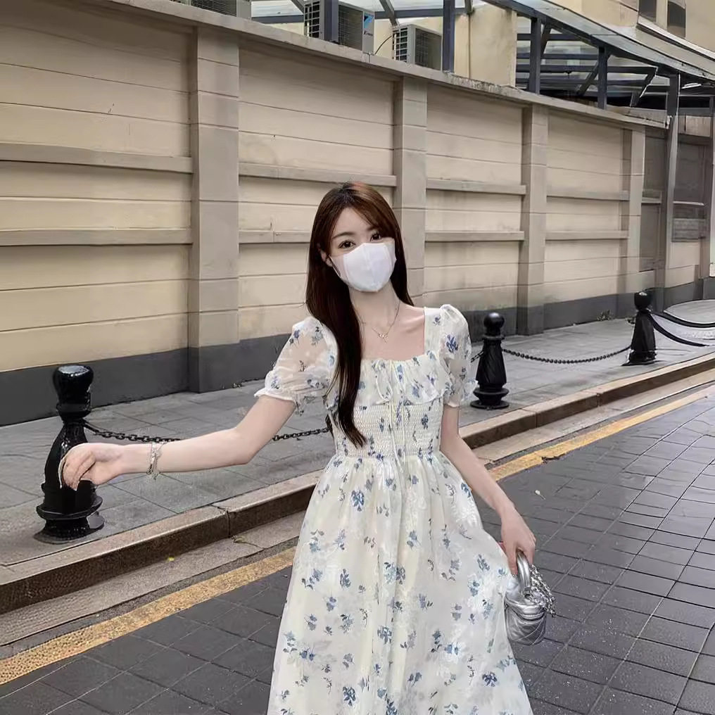 温柔碎花连衣裙女夏季202