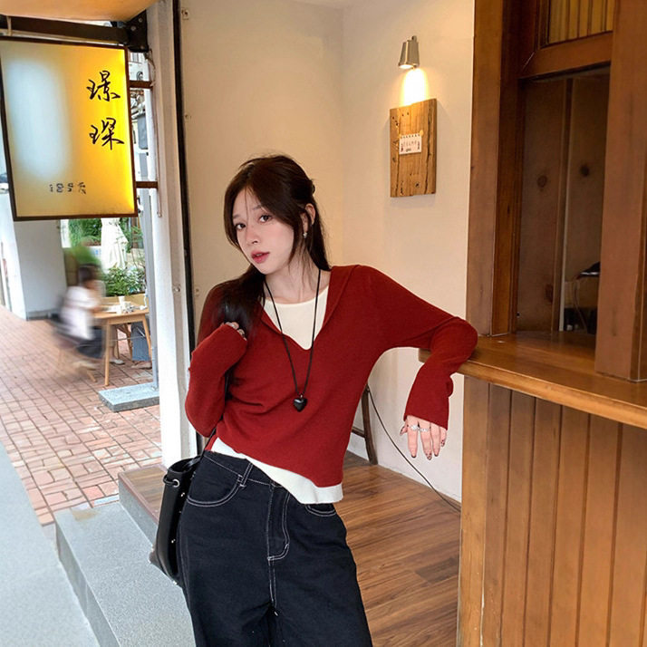 连帽打底衫女秋冬内搭可