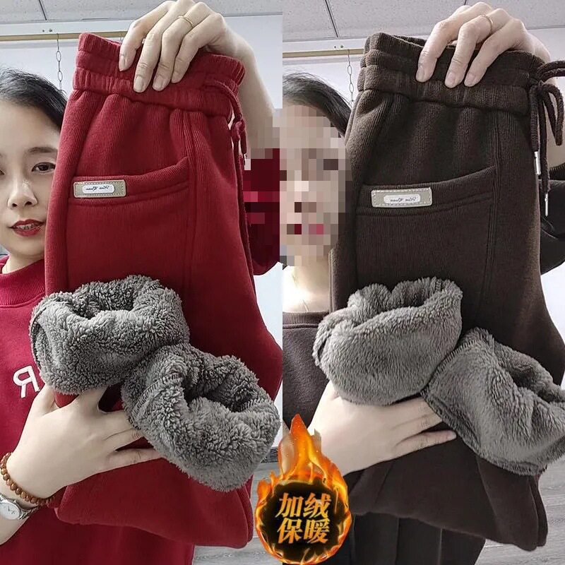 0157加绒加厚女裤保暖运