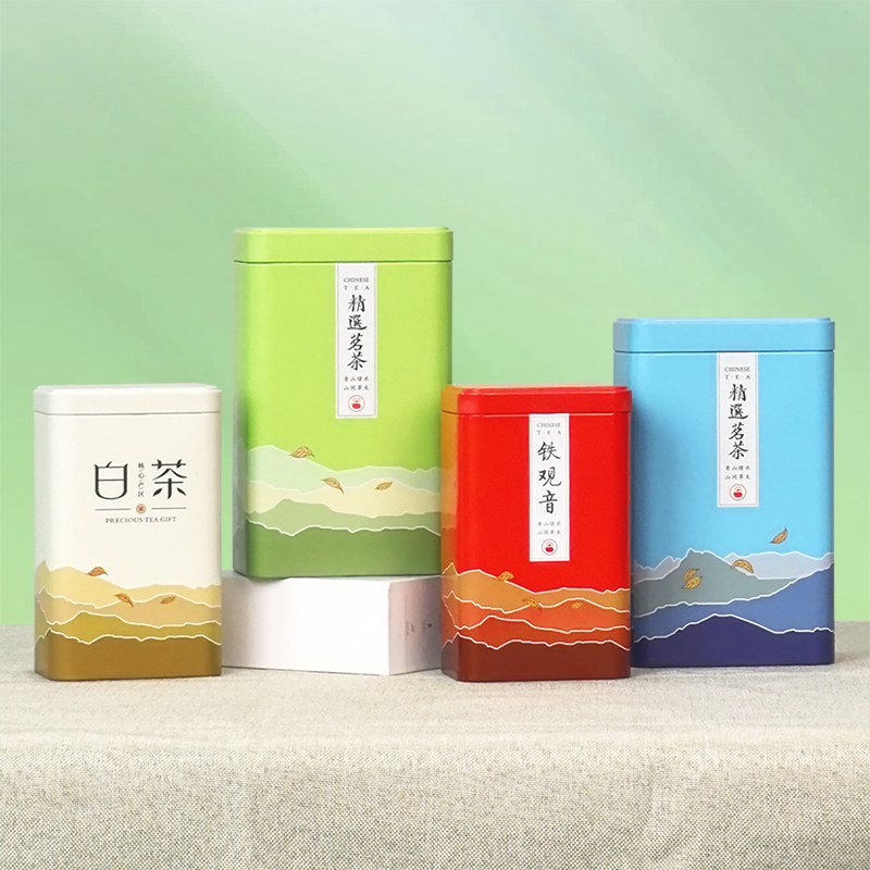 绿茶通用茶叶铁罐空礼盒定制图片