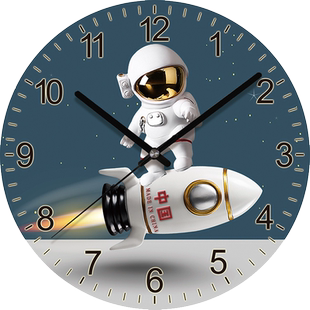 帝斓挂钟客厅钟表创意新款时钟挂墙卧室静音挂表免打孔儿童石英钟